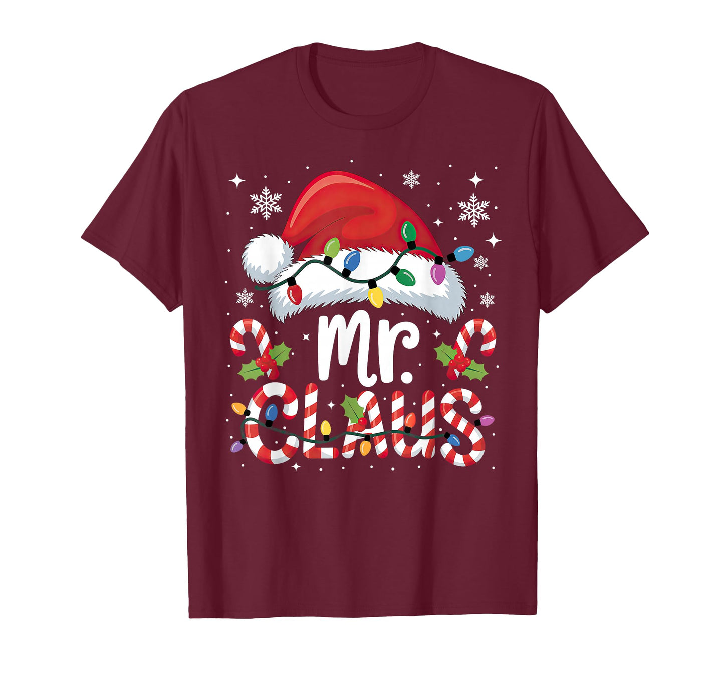 Mr and Mrs Claus Couples Matching Christmas T-Shirt