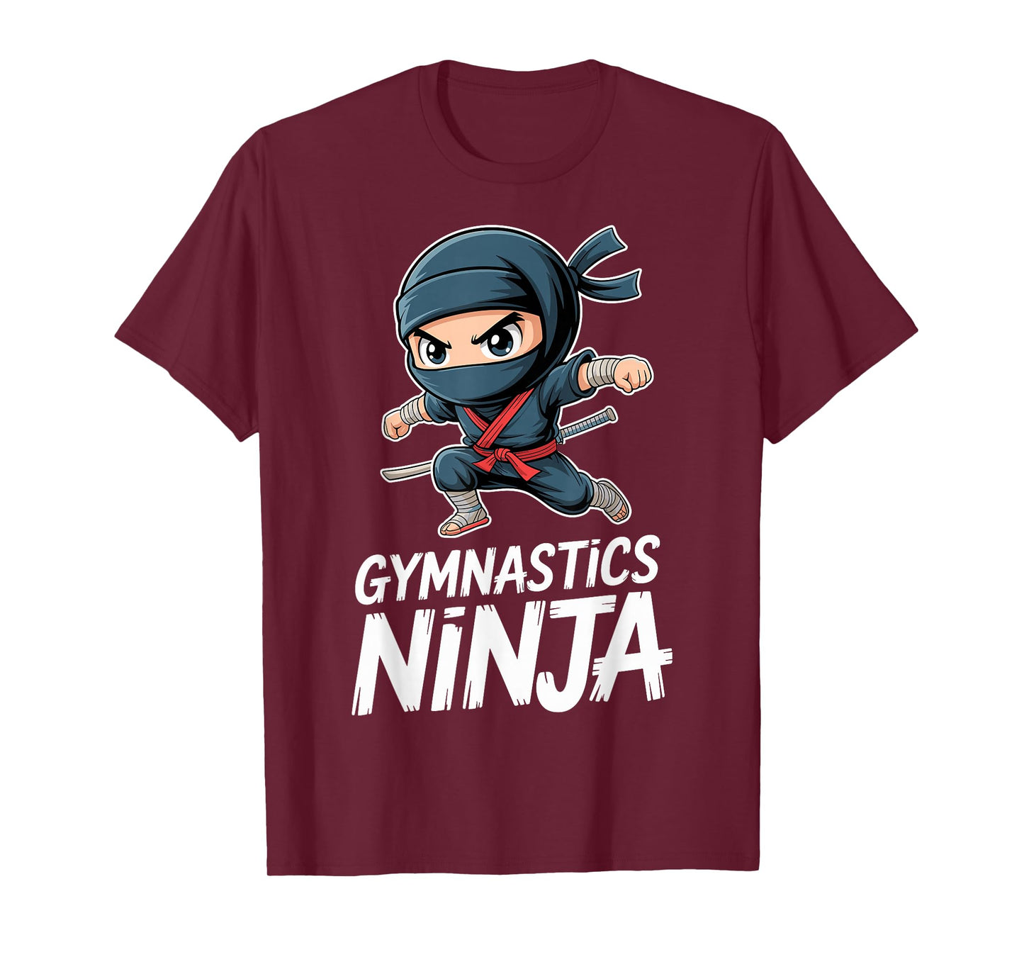 Funny Male Boys Gymnast Gymnastics Ninja Tee T-Shirt