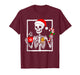 Retro Christmas Skeleton Hot Chocolate Cocoa Xmas Holiday T-Shirt