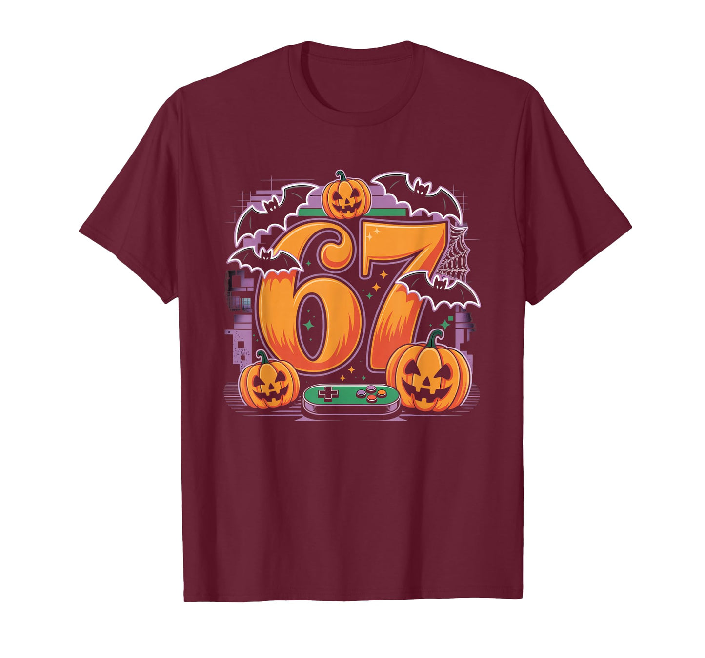 Number 6 Funny Meme Saying 6 7 Six Seven Halloween Costume T-Shirt