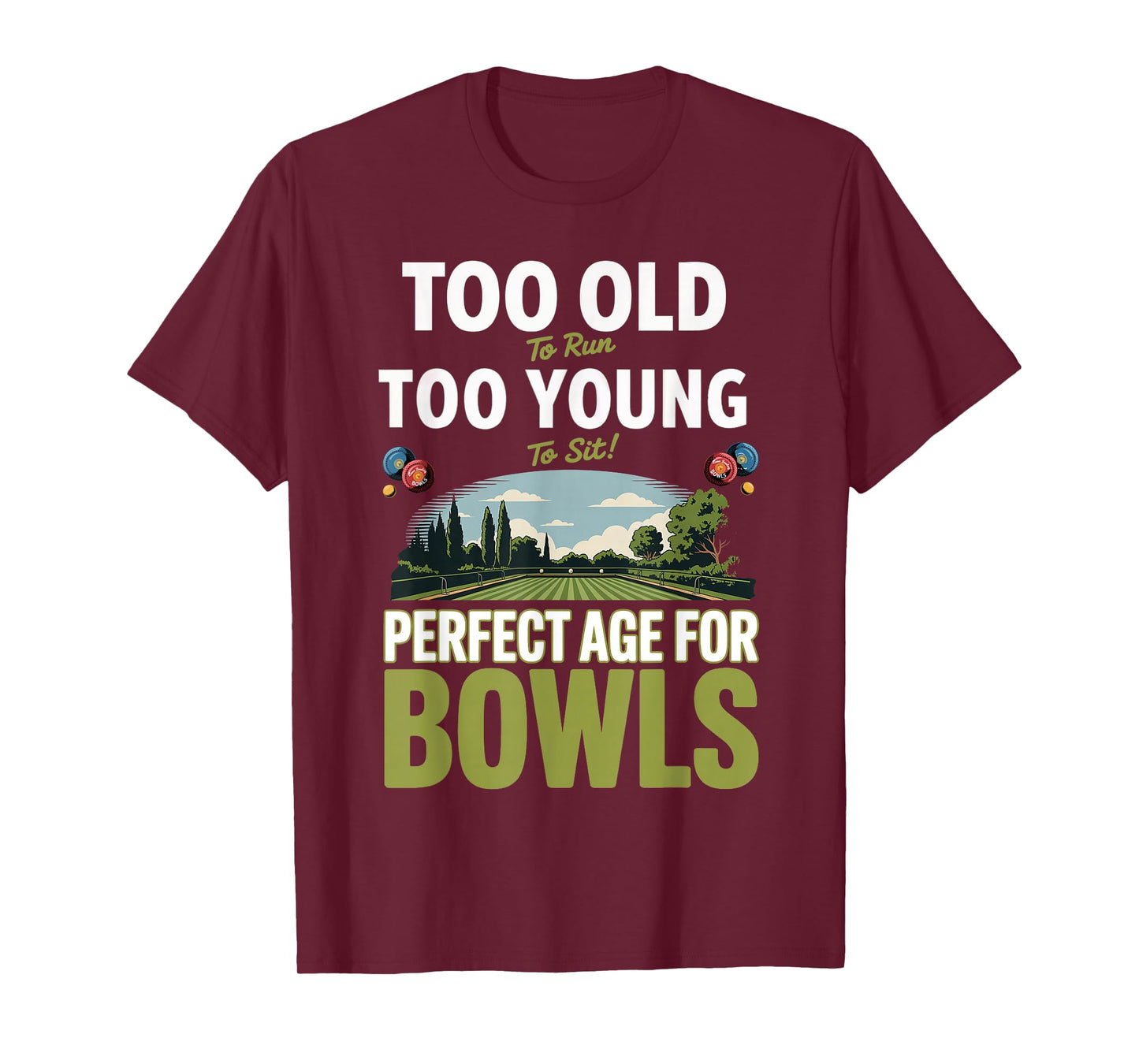 Lawn Bowls Outfit Idea for Men Lawn Bowling Themed T-Shirt