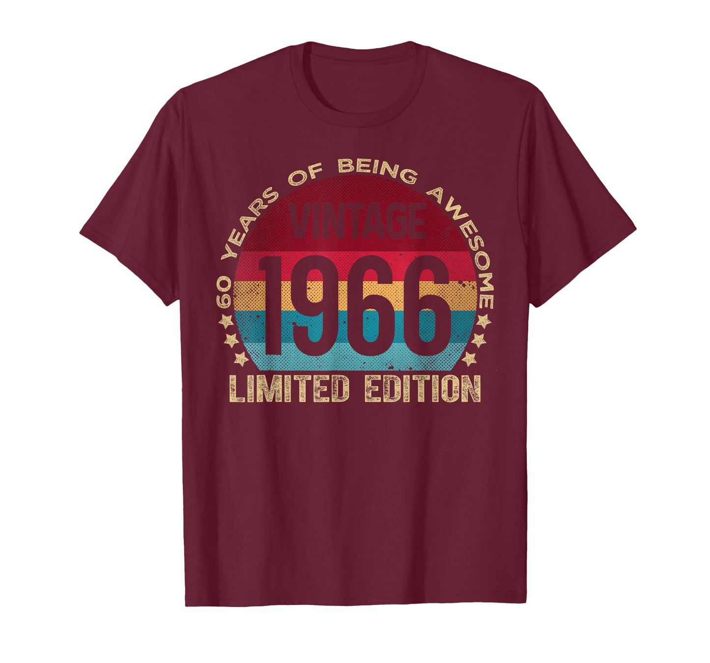 60 Year Old Gifts Vintage 1966 Limited Edition 60th Birthday T-Shirt