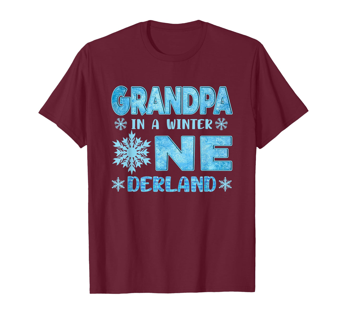 Grandpa in A Winter Onederland Bday Girl Sweet Snowflake T-Shirt