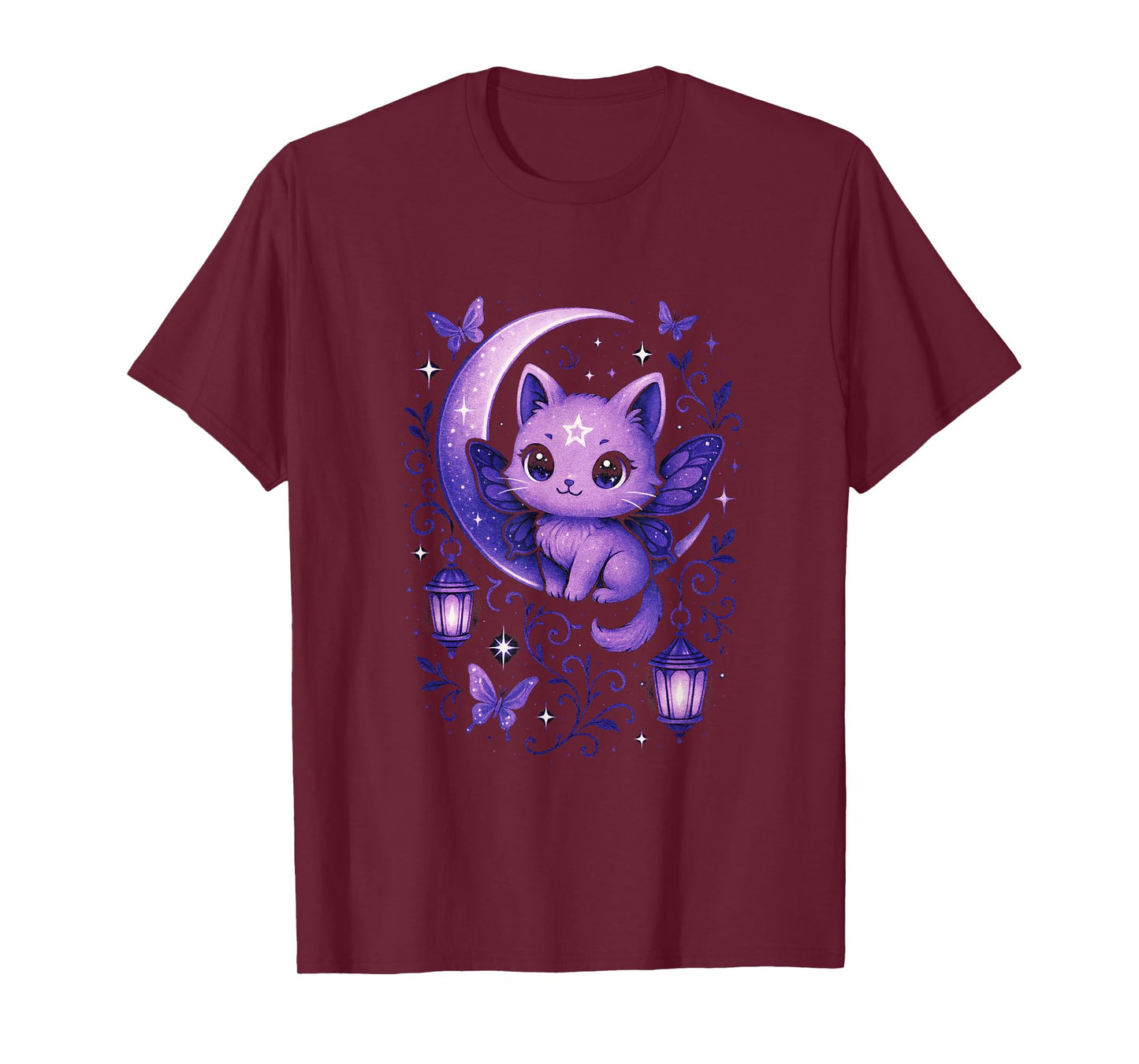 Moonlit Cat - Kawaii Pastel Goth Gothic Aesthetic T-Shirt