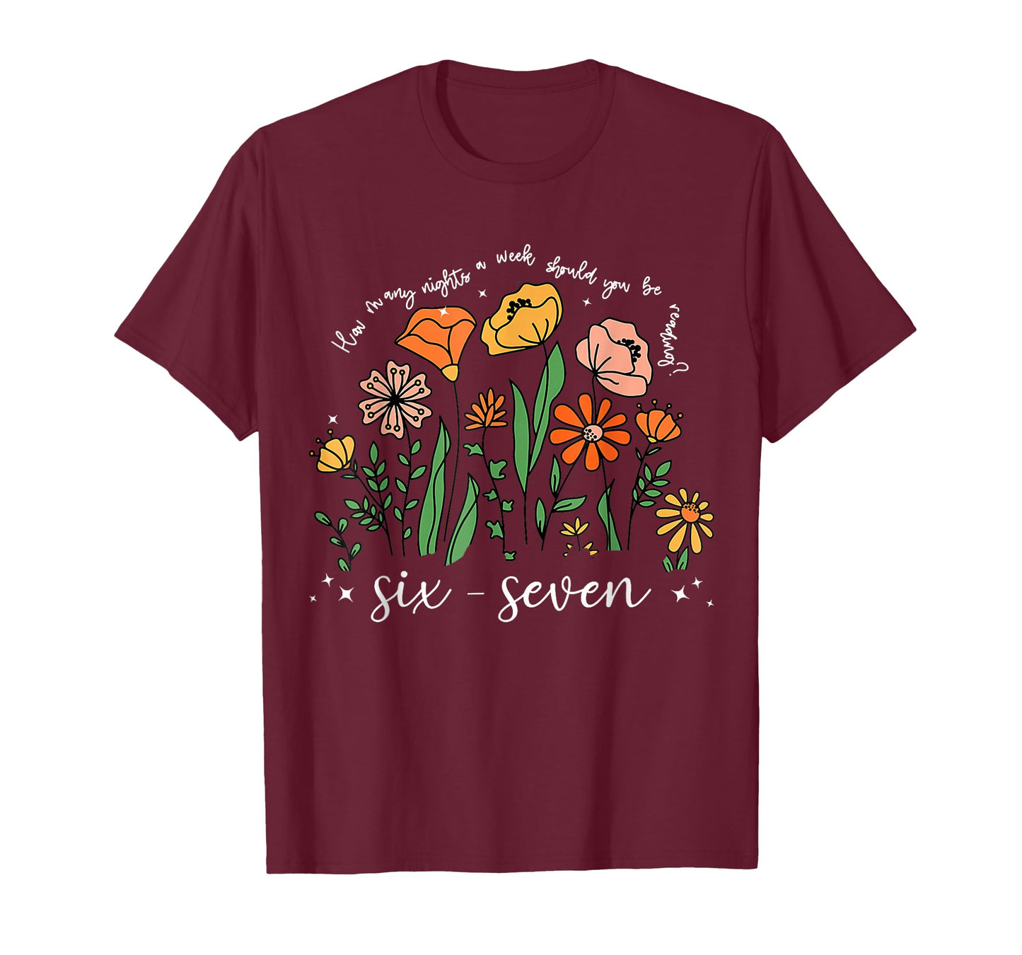 How Many Night A Week Should You Be Reading 67 Meme Floral T-Shirt