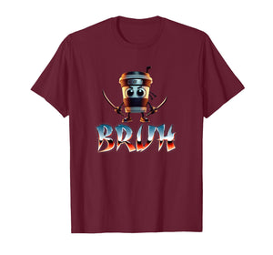 Funny Bro Bruh Coffee Cup Cappuccino Assassino T-Shirt