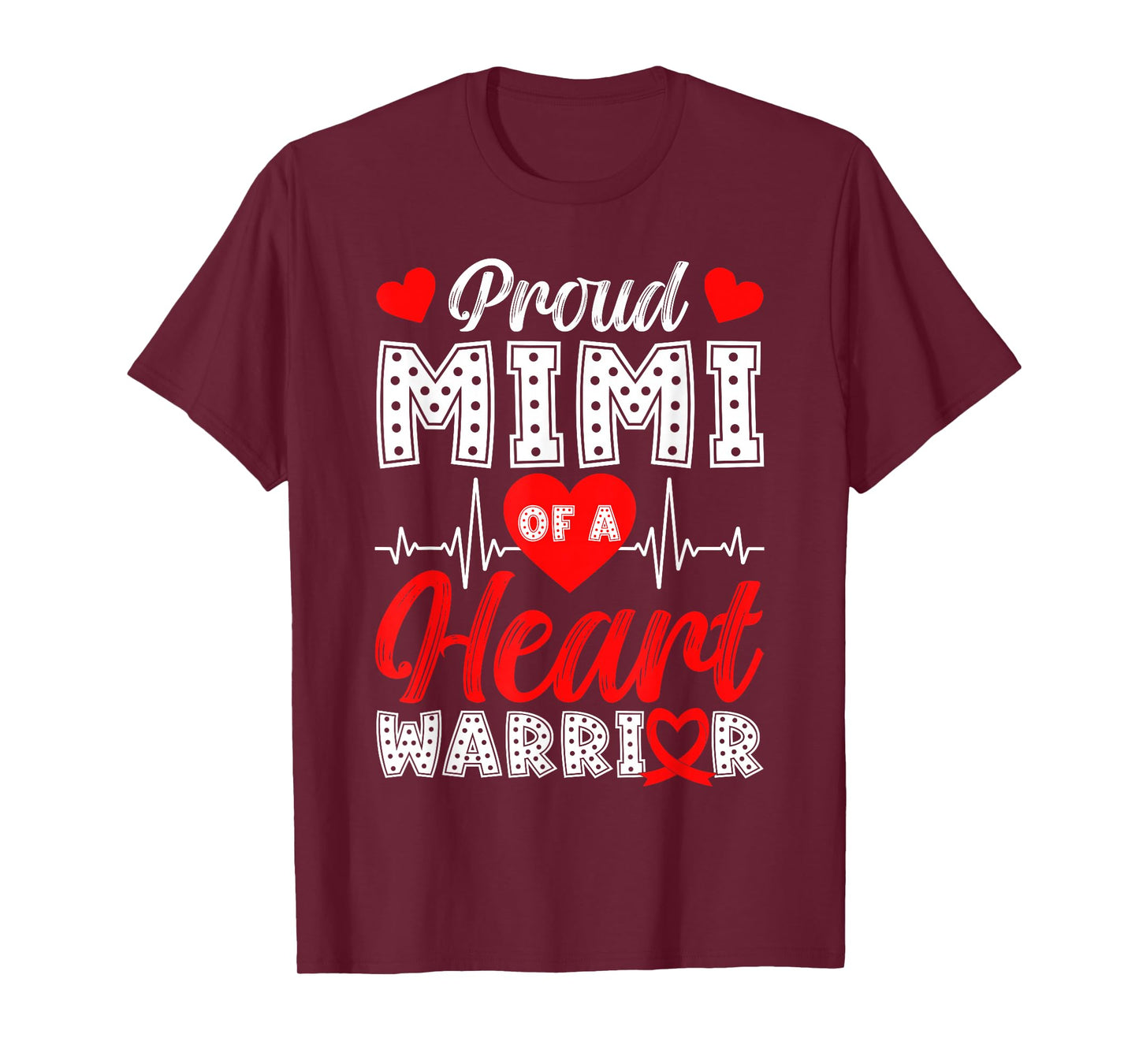 Proud Mimi of Heart Warrior Heart Disease Awareness T-Shirt
