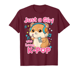 Just A Girl Who Loves K-Pop Cute Hamster T-Shirt
