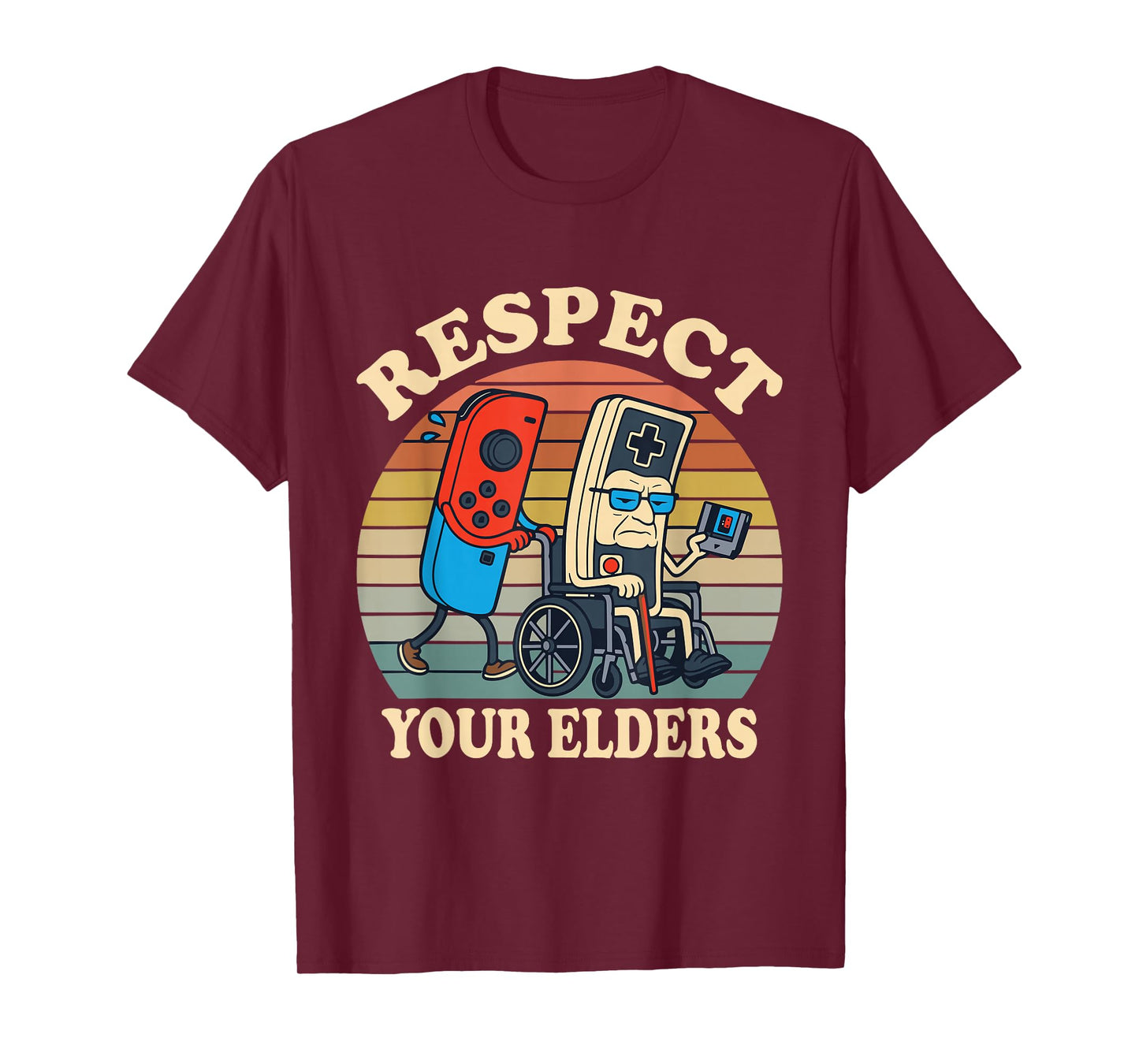 Respect Your Elders Retro Gaming Funny Controller 80s T-Shirt