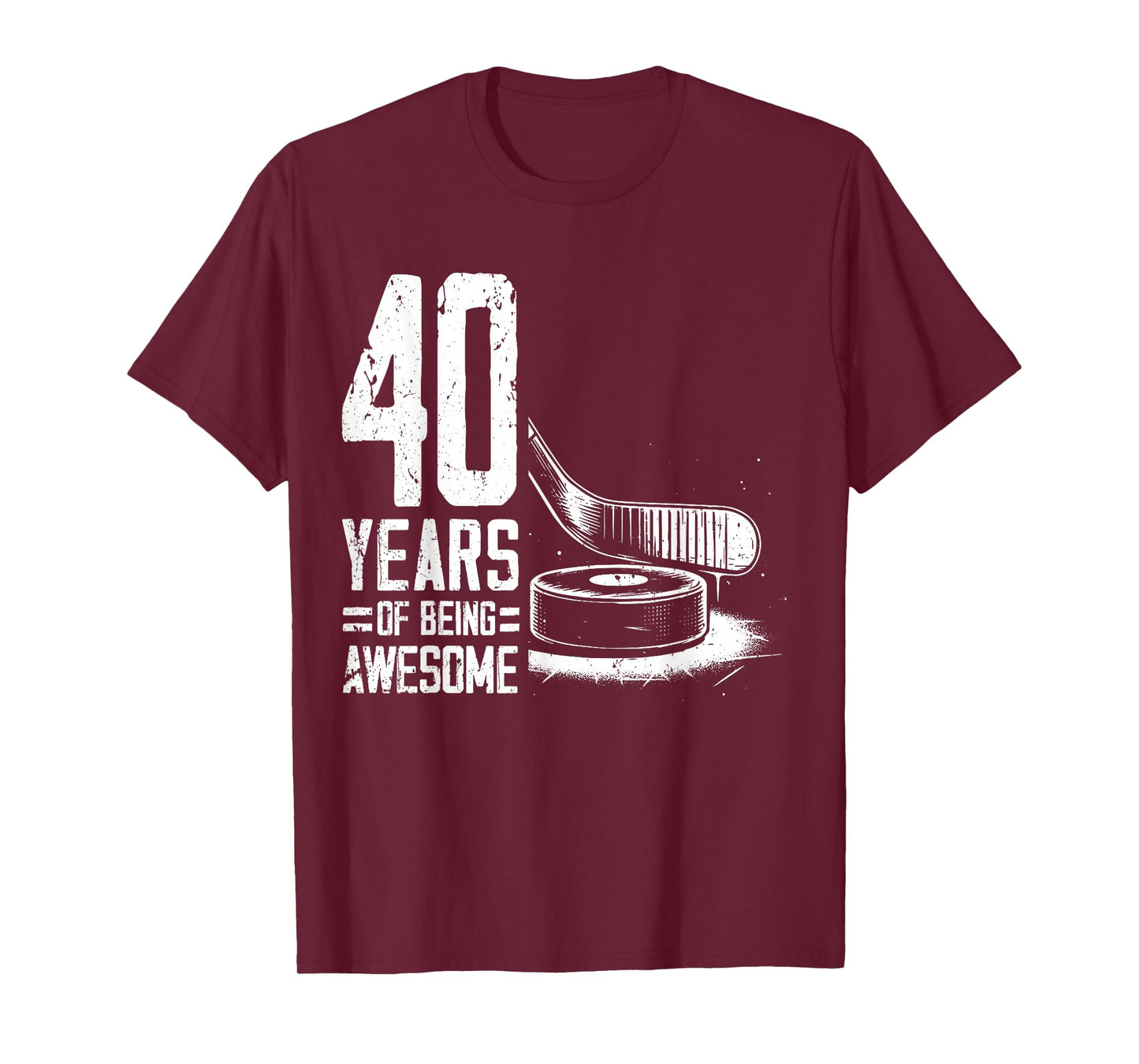 40th Birthday Men Icehockey Player Ice Hockey 40 Years Old T-Shirt