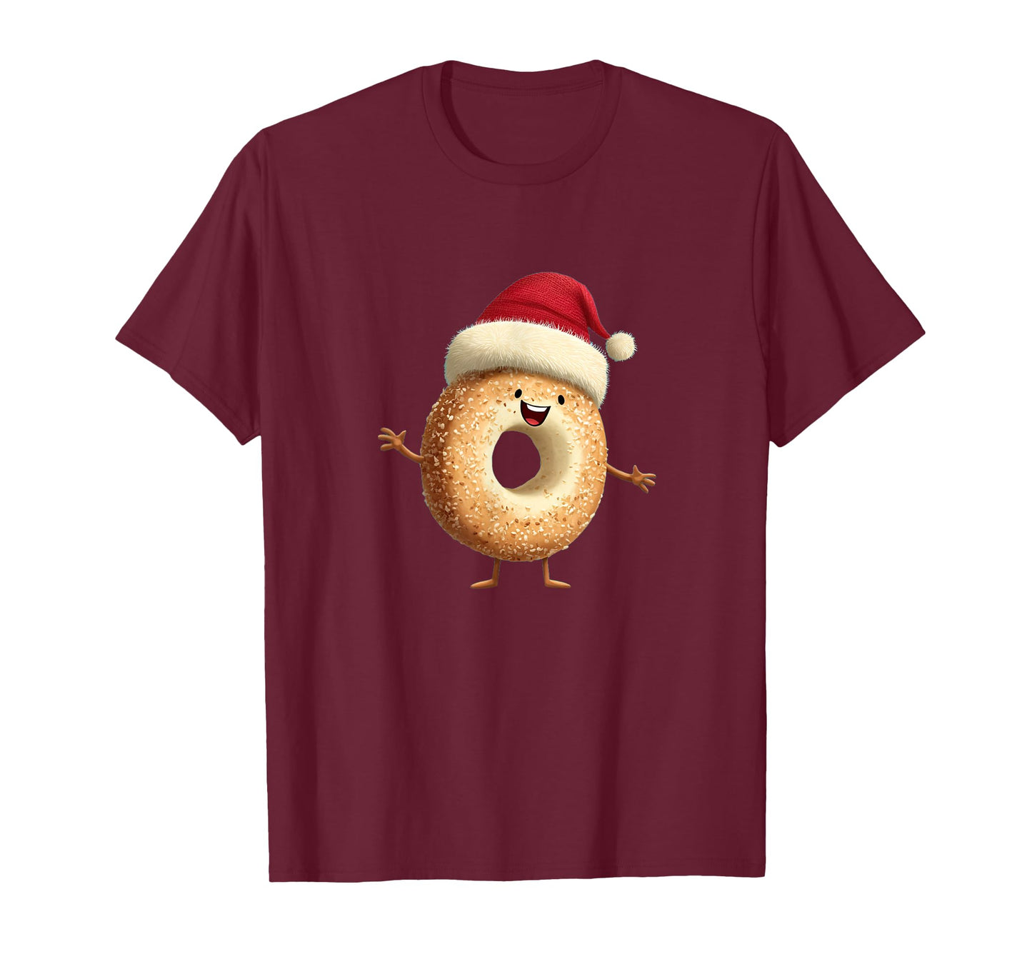 Smiling Christmas Bagel Snack T-Shirt