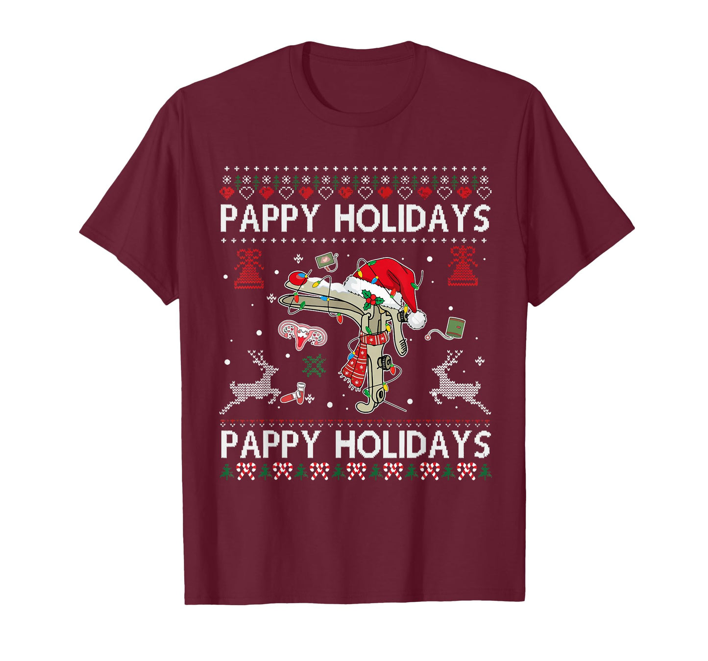 Pappy Holiday Reindeer Speculum Nurse Gynecologist Christmas T-Shirt
