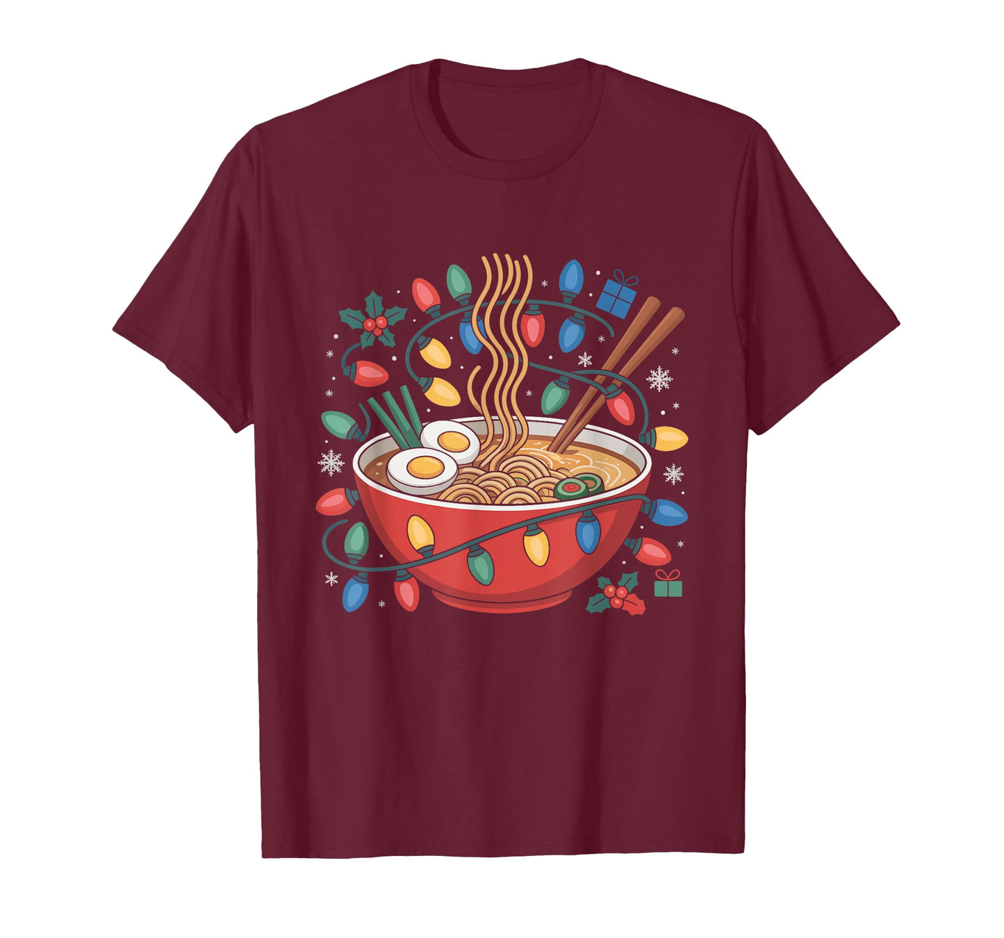 Kawaii Ramen Noodles Christmas Pajamas Xmas Pajamas Holiday T-Shirt