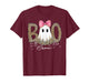 Preppy Leopard Boo Boo Crew Funny Ghost Halloween Women T-Shirt