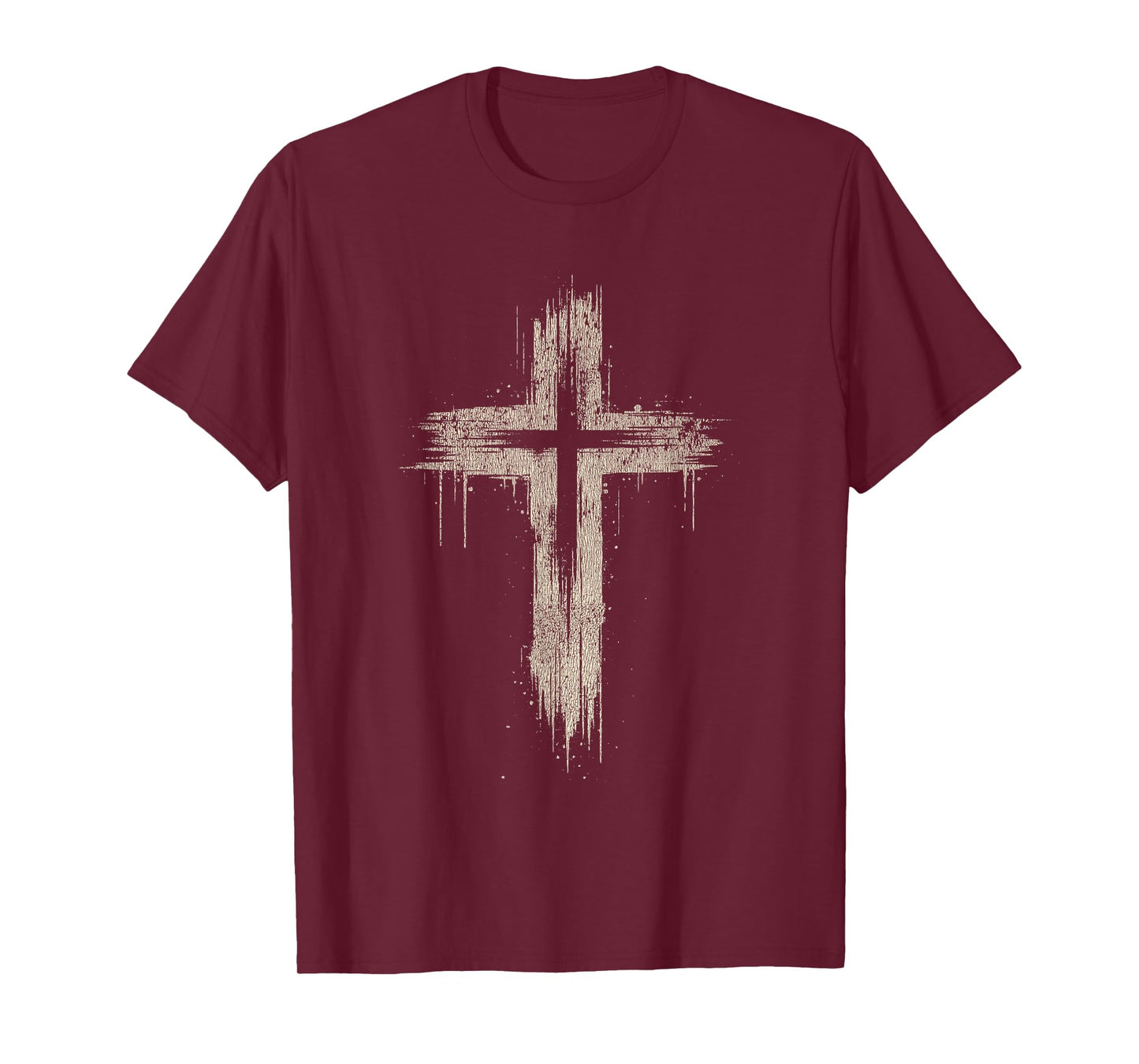 Vintage Retro Style Grunge Christian Cross T-Shirt