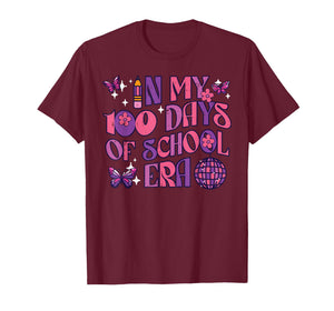 in My 100 Days of School Era Retro 100th Day Women Girl Kids T-Shirt