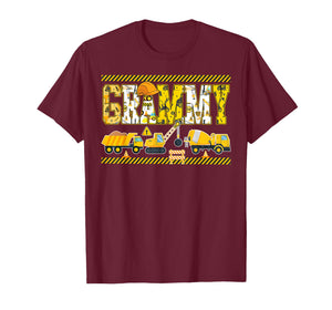 Grammy Construction Excavator Kids Matching Family Party T-Shirt