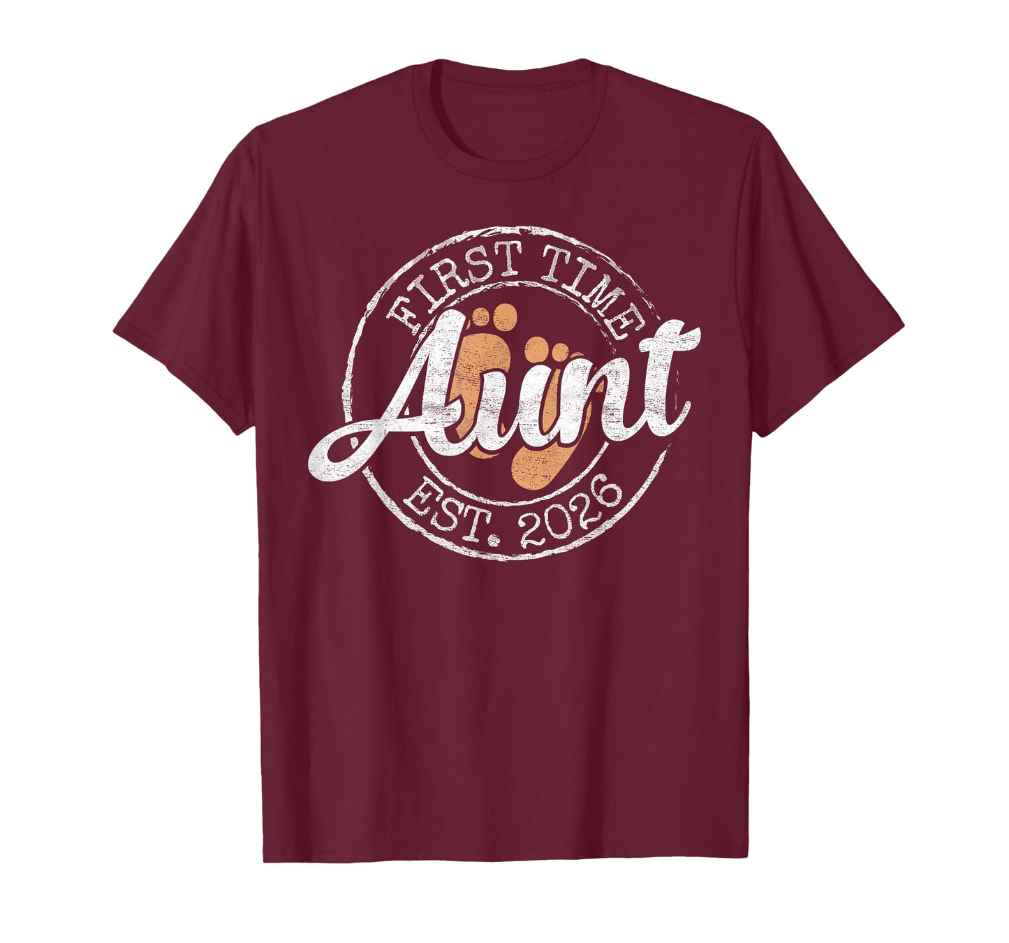 First Time Aunt Est 2026 Stamp Soon Promoted to Auntie T-Shirt