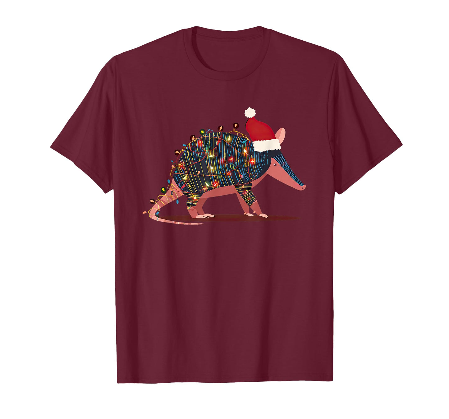 Funny Armadillo Christmas Graphics Animal Lights Lover T-Shirt