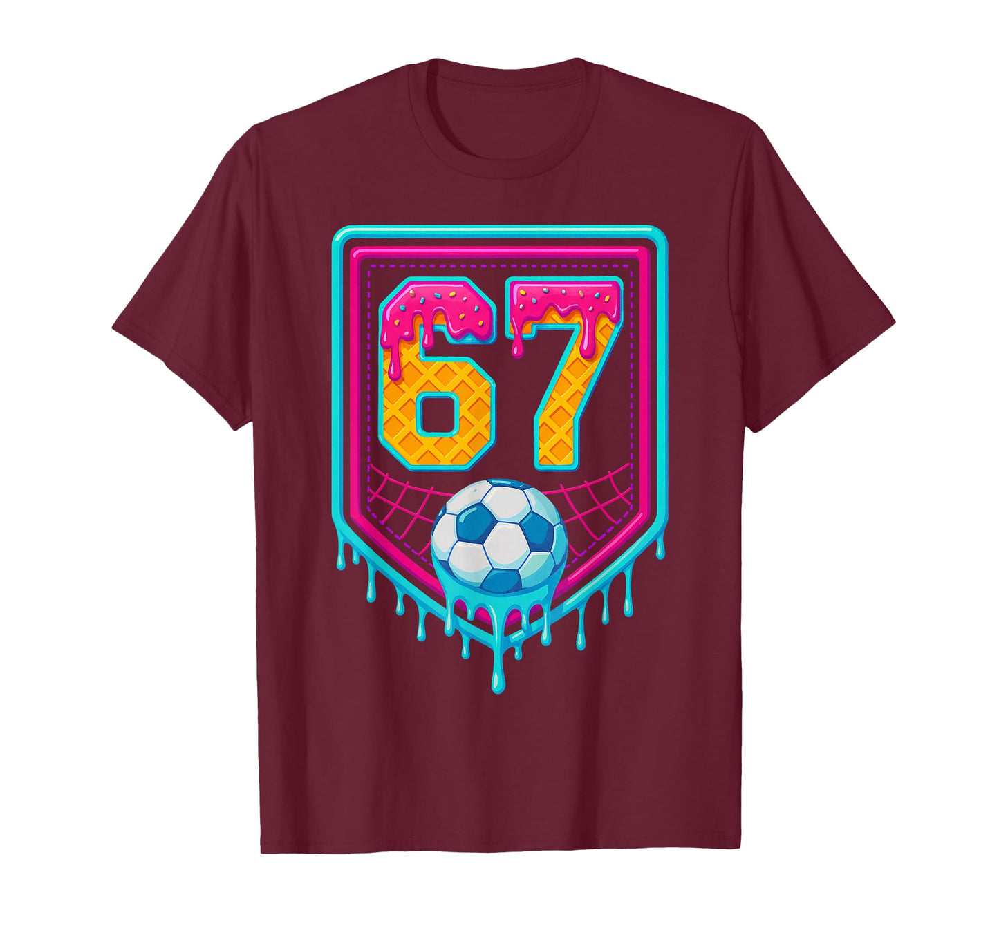 Soccer Drip Number 67 Soccer Player Six Seven Meme T-Shirt