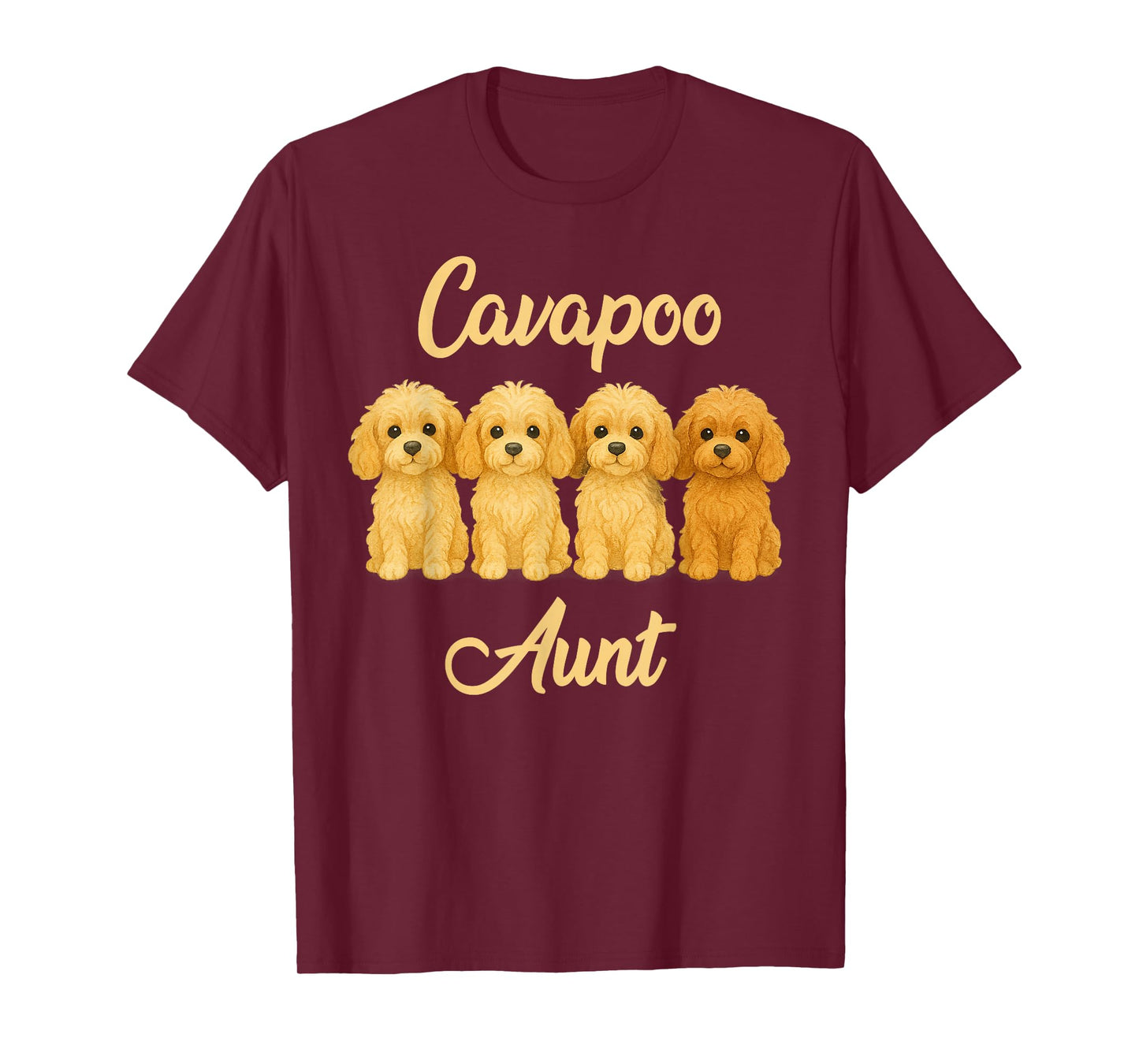Cavapoo Aunt Cute Dog Lover Gift Funny Women Puppy Owner T-Shirt