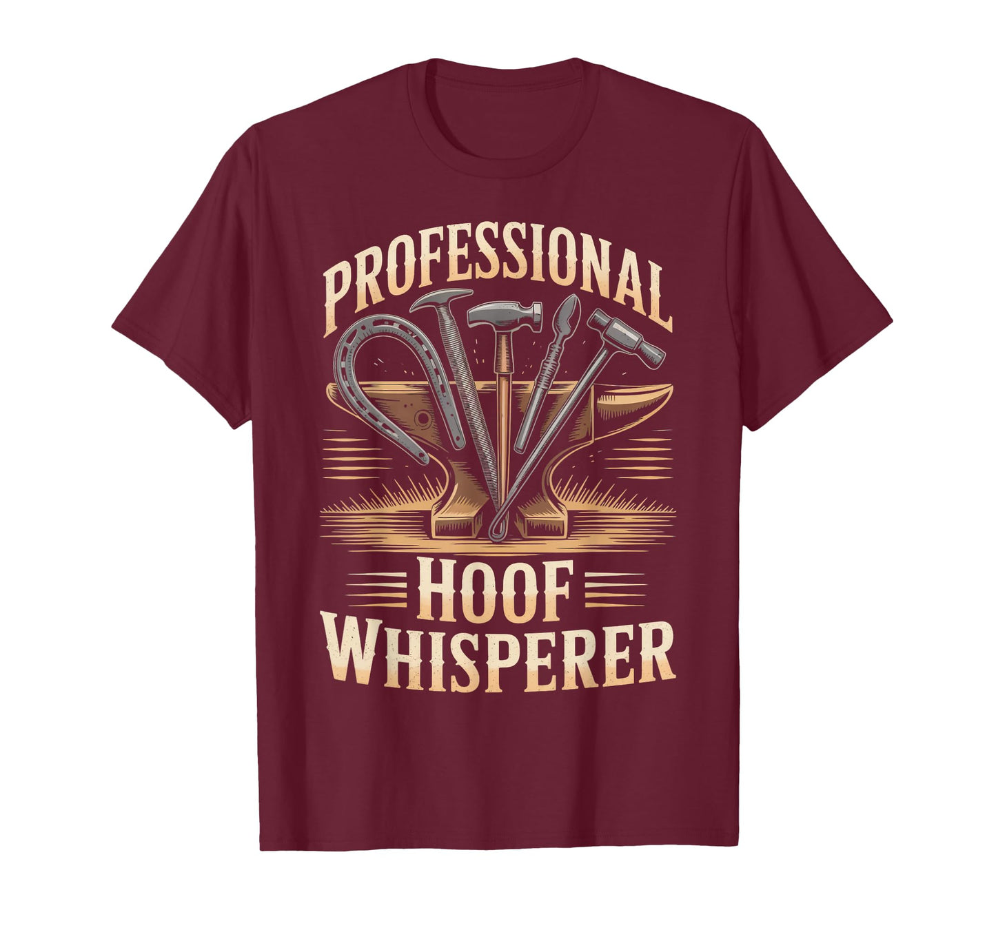 Hoof Whisperer Horse Shoeing Horseshoer Blacksmith Farrier T-Shirt