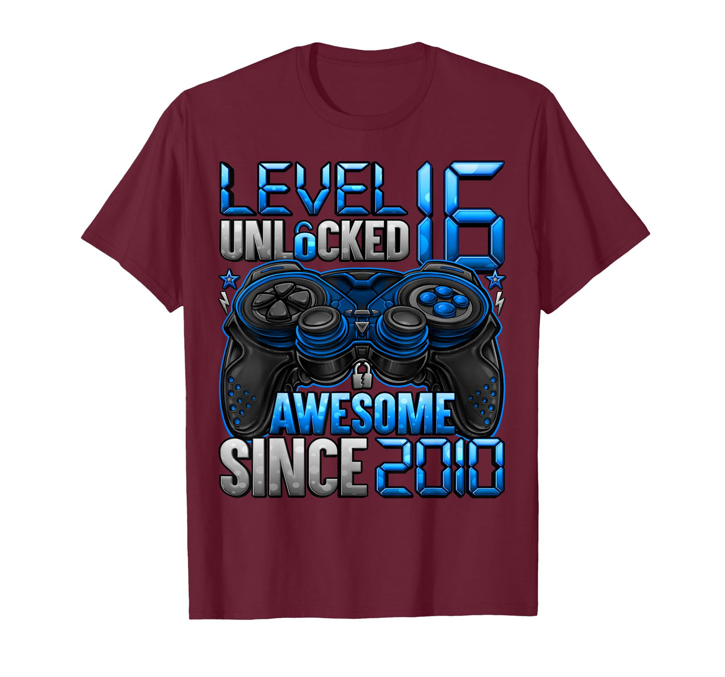 Level 16 Unlocked 16 Year Old Gifts Boys 16th Birthday Boy T-Shirt
