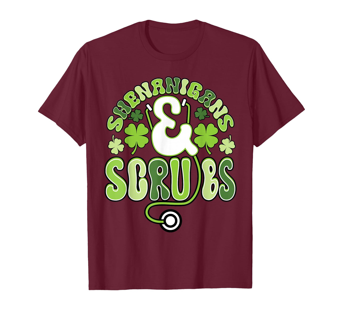 St Patricks Day Nurse Shenanigans and Scrubs Nursing Student T-Shirt