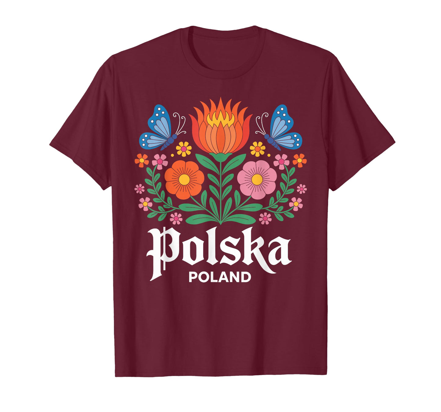 Polish Folk Art Floral Poland Polish Dyngus Day T-Shirt