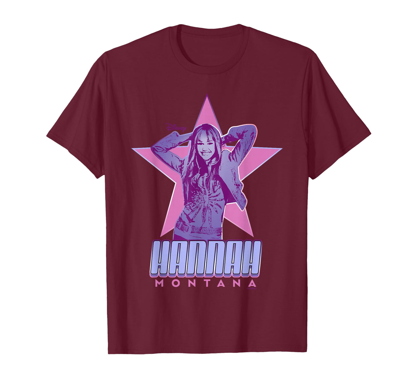 Disney Hannah Montana Star Purple Cute T-Shirt