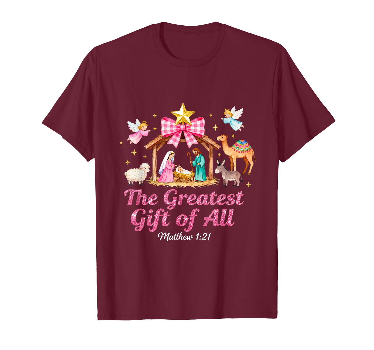 Religious Faith Christmas Coquette T-Shirt