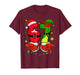 Funny Six Seven 67 Meme 6 7 Christmas Santa Hand Boys Teens T-Shirt