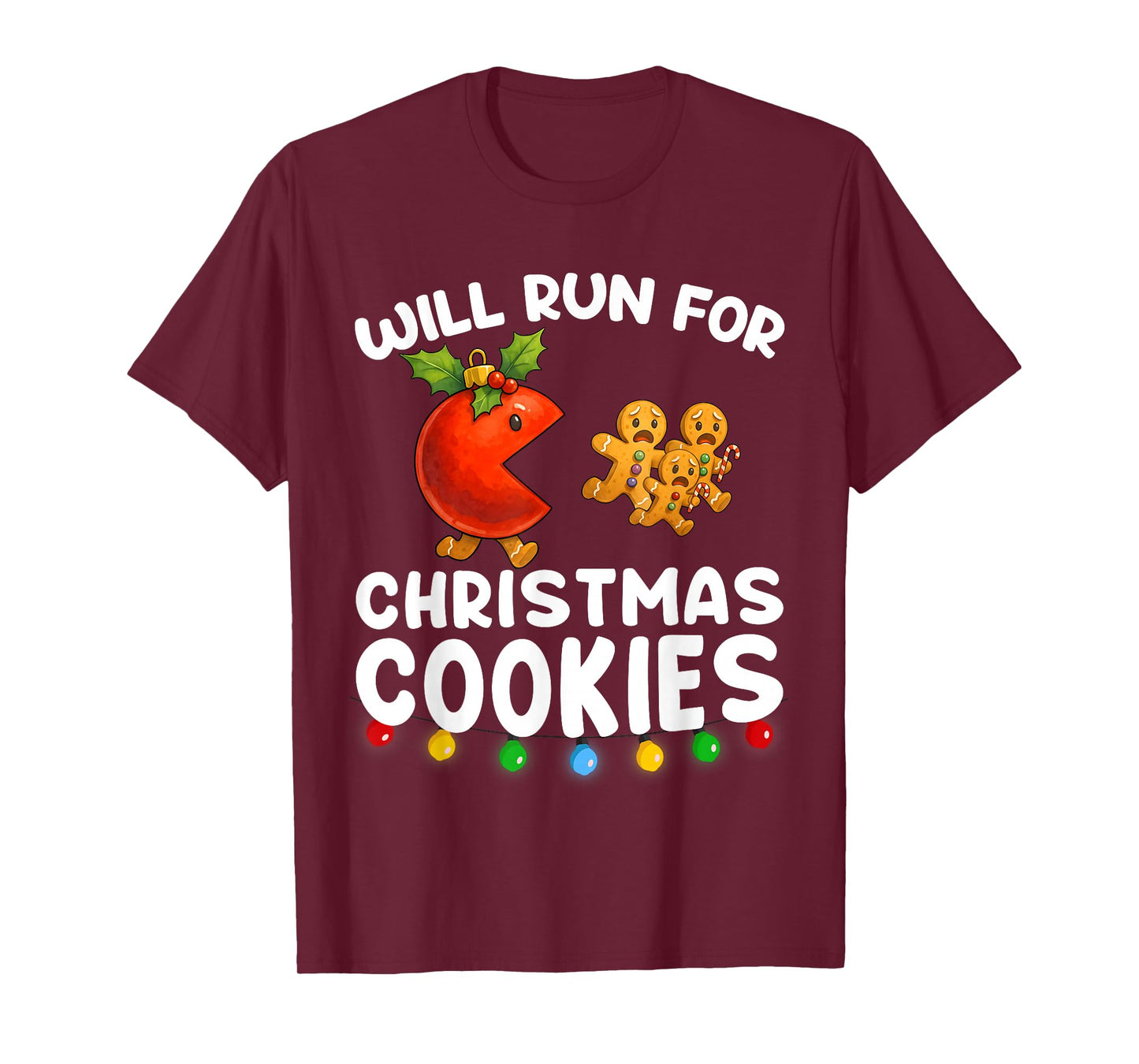 Will Run for Christmas Cookies Christmas Running Shirt T-Shirt