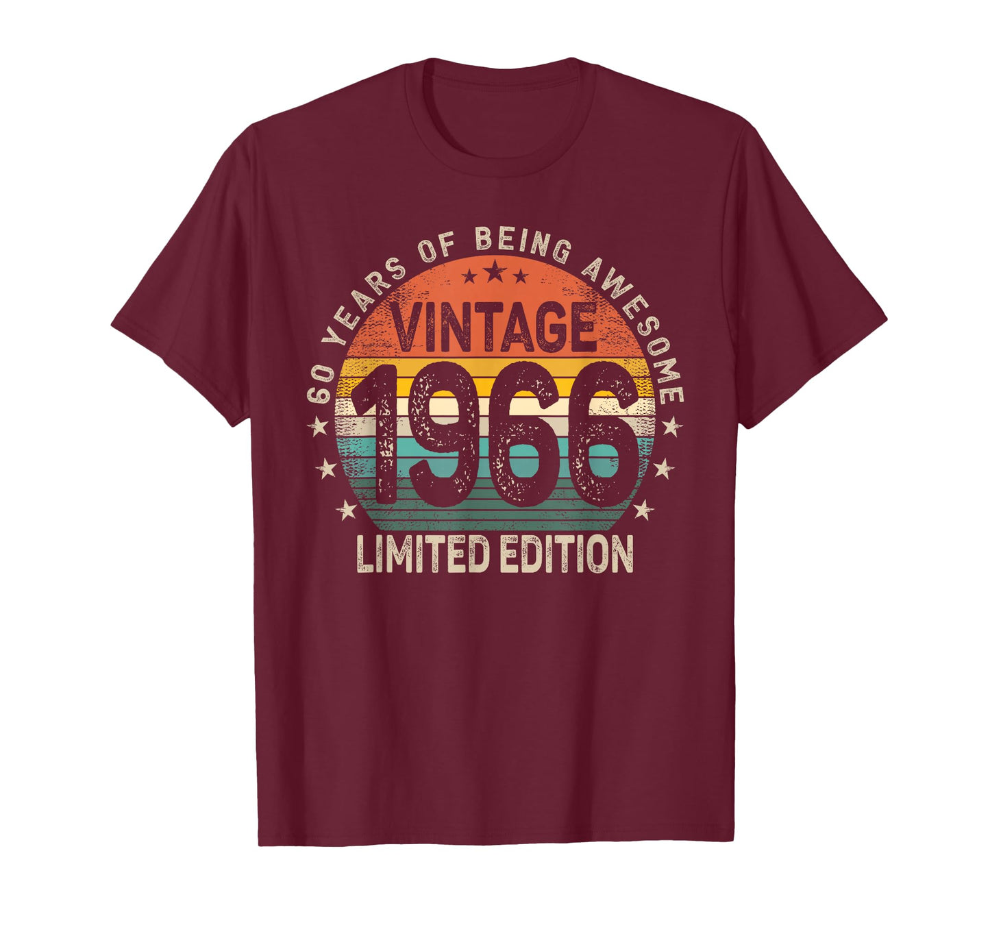 60 Years Old 1966 Vintage 60th Birthday Men Women T-Shirt