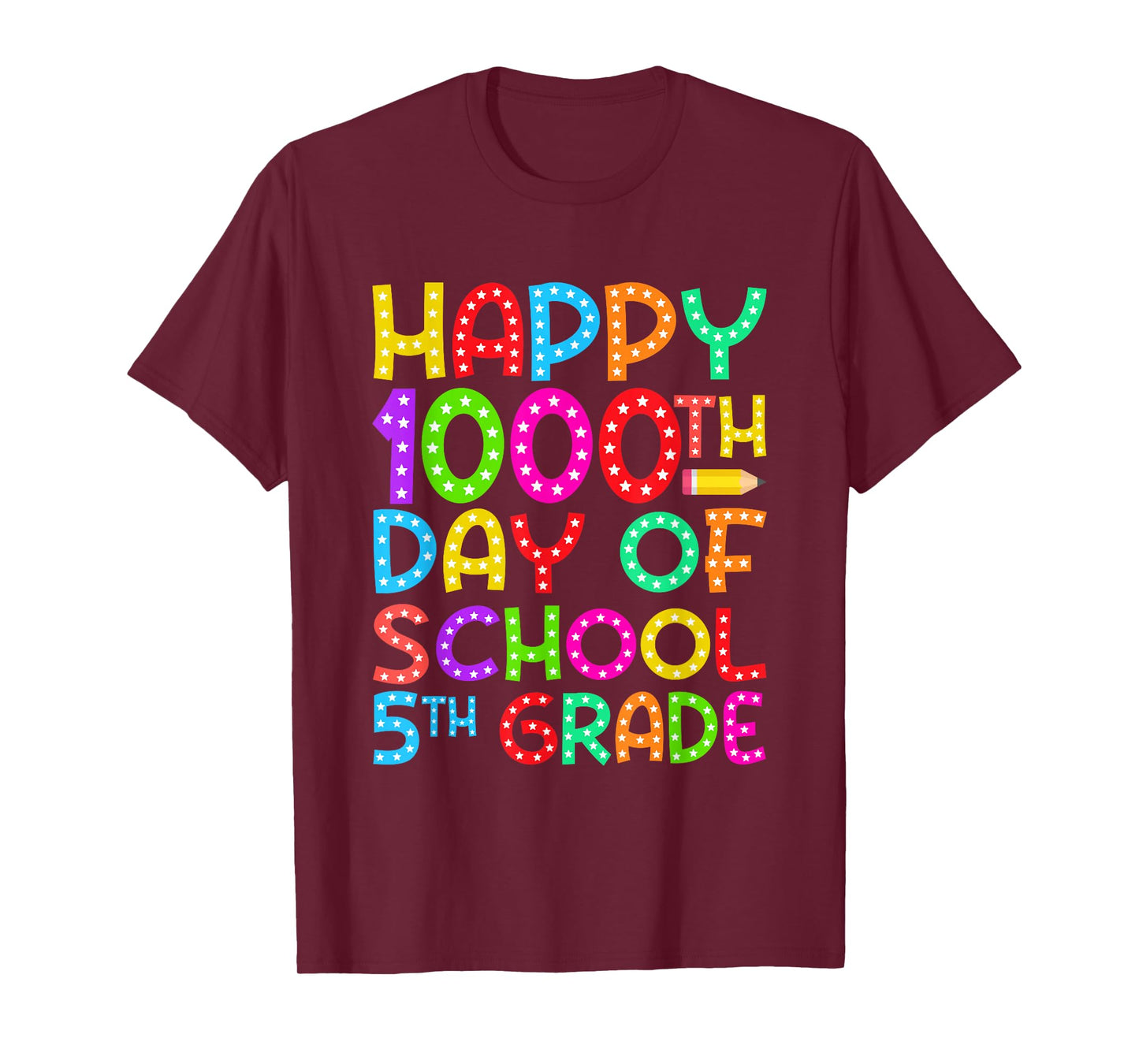 Happy 1000th Day of School 5th Grade 1000 Days of School T-Shirt