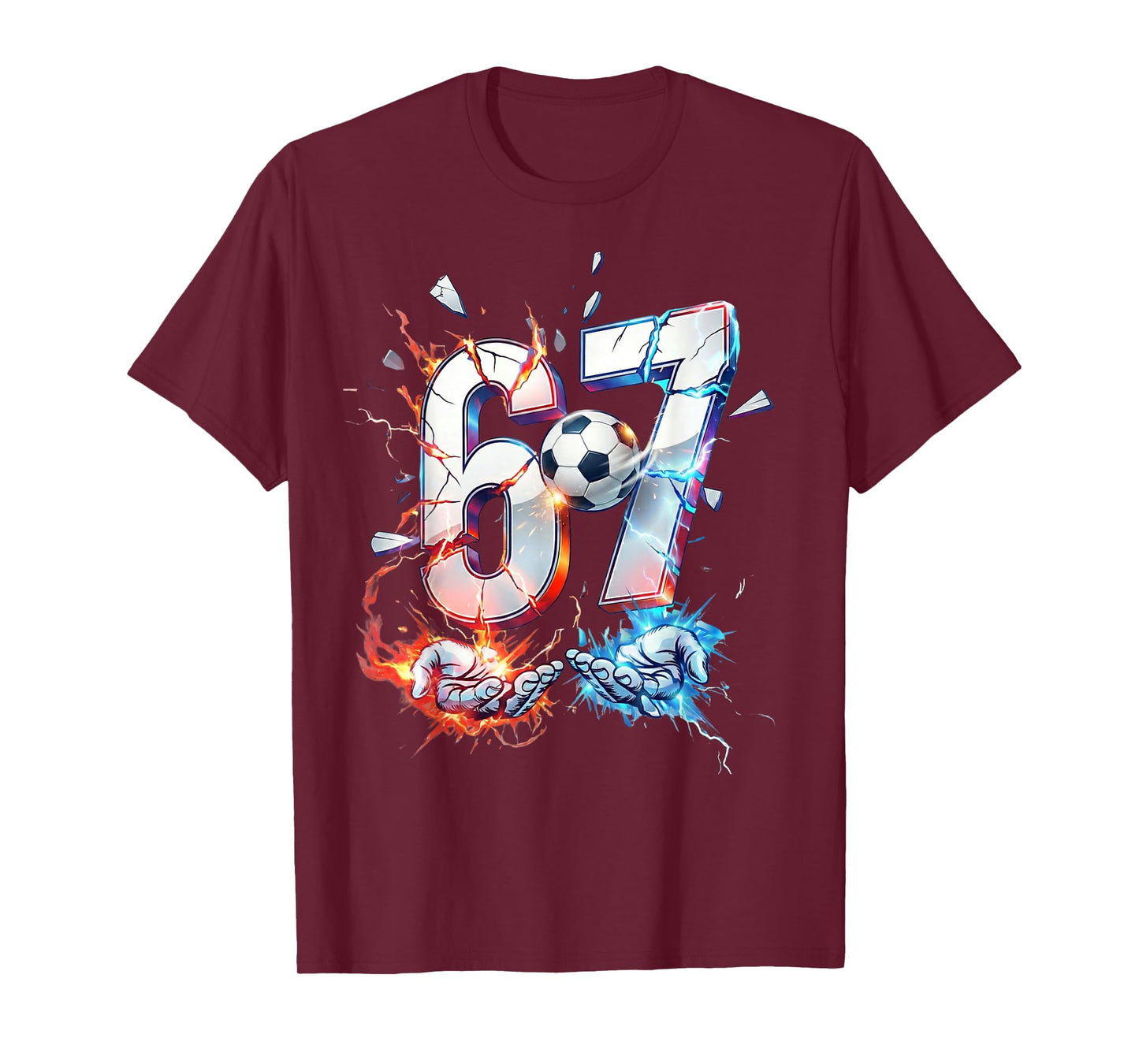67 Soccer Six Seven Soccer 6 7 Kids Boys Girls Funny T-Shirt