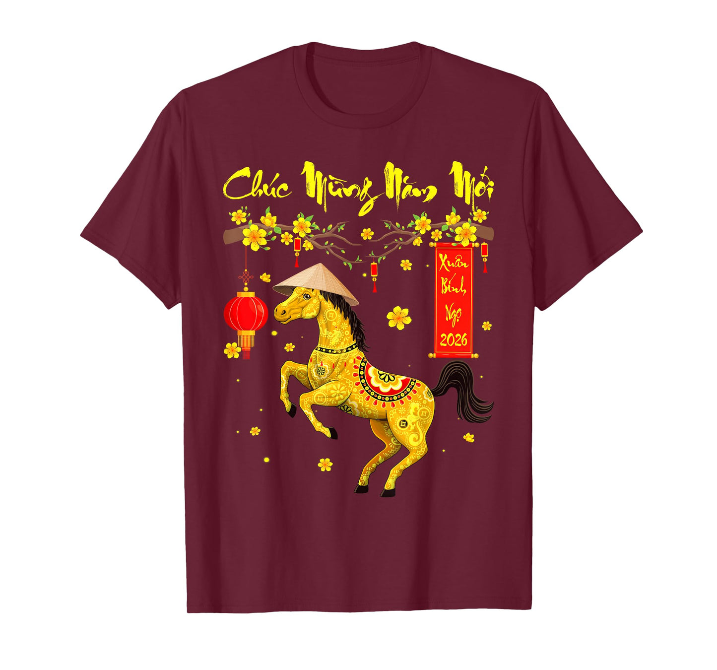 Chuc Mung NAM Moi Xuan Binh NGO Happy TET 2026 Horse Kids T-Shirt
