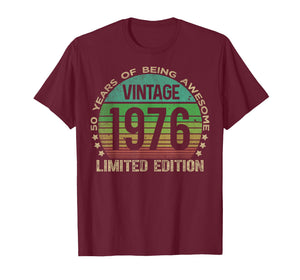 50 Year Old Gifts Vintage 1976 Limited Edition 50th Birthday T-Shirt