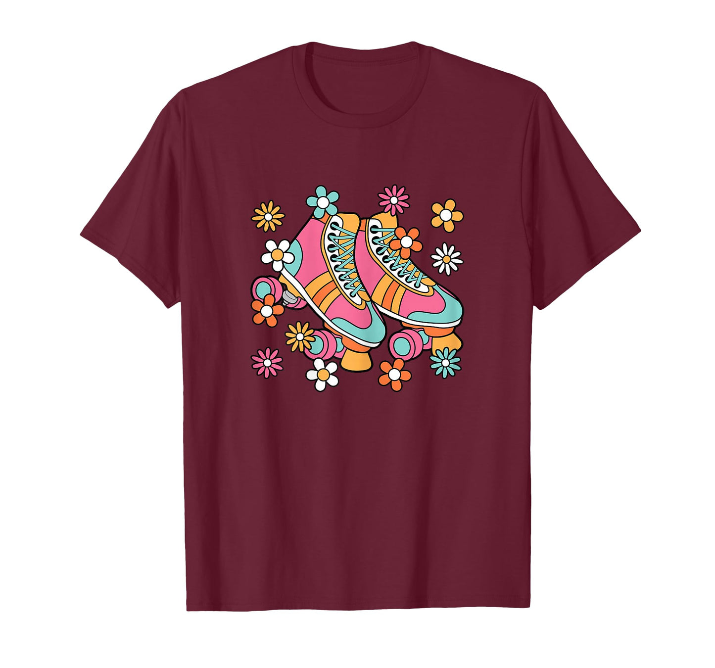 Roller Skating Cute Roller Skater Skate 70s 80s Women Girls T-Shirt