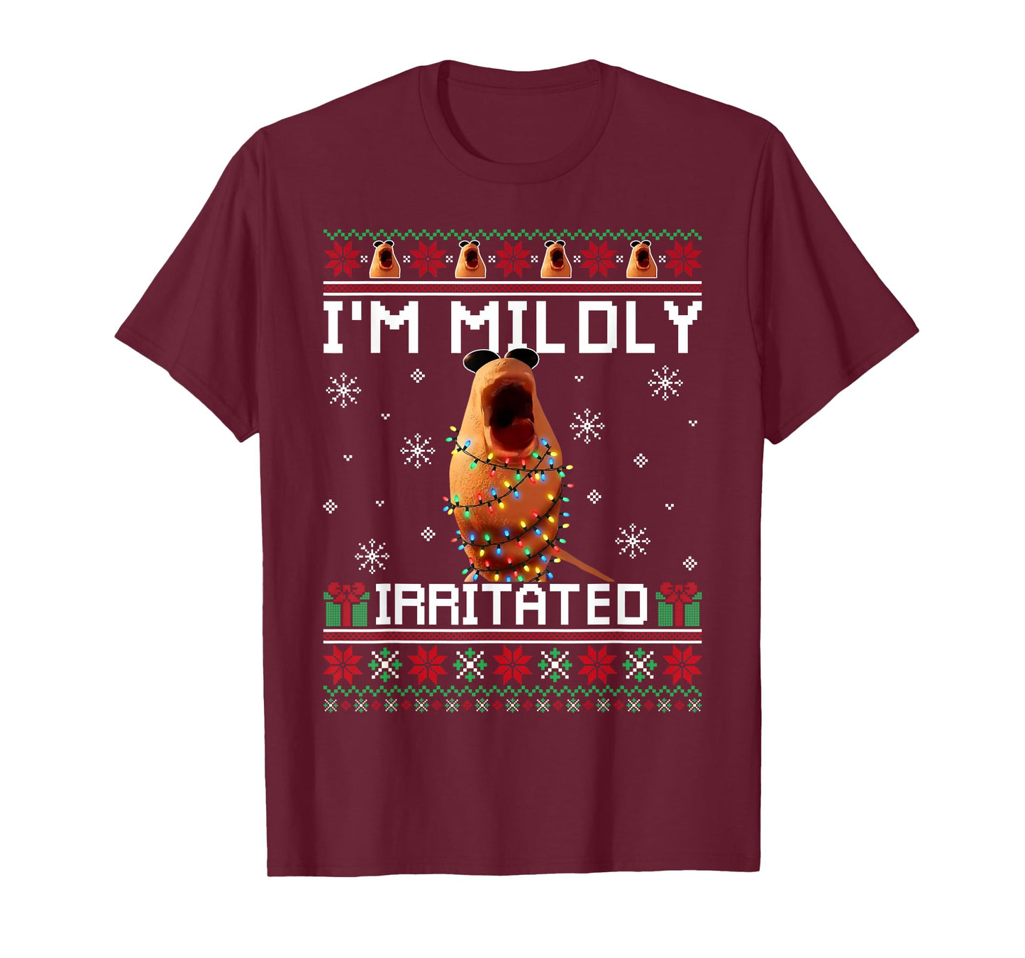 I'm Mildly Irritated Marcus The Worm Christmas Funny Meme T-Shirt