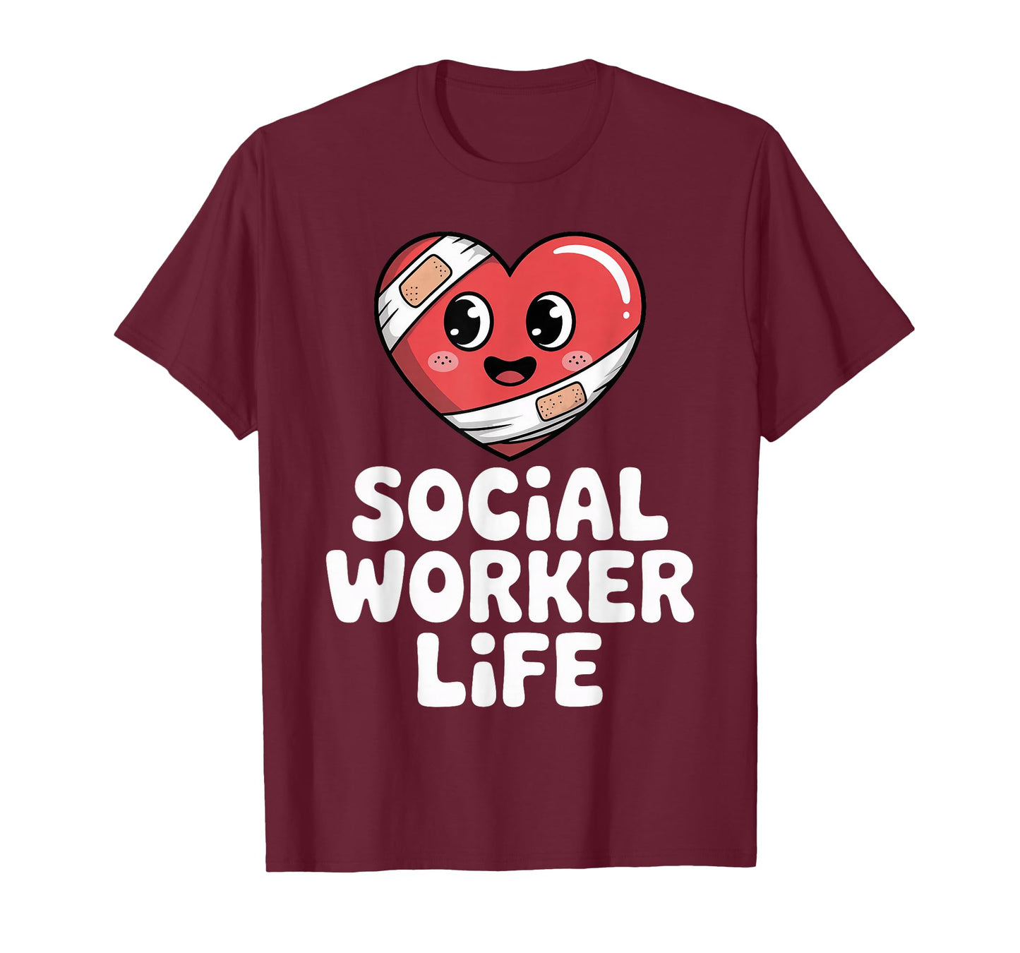 Social Worker Life Heart Character Caring Graphic T-Shirt