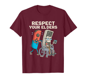 Respect Your Elders Gaming Retro Funny Gamer Controller 80s T-Shirt