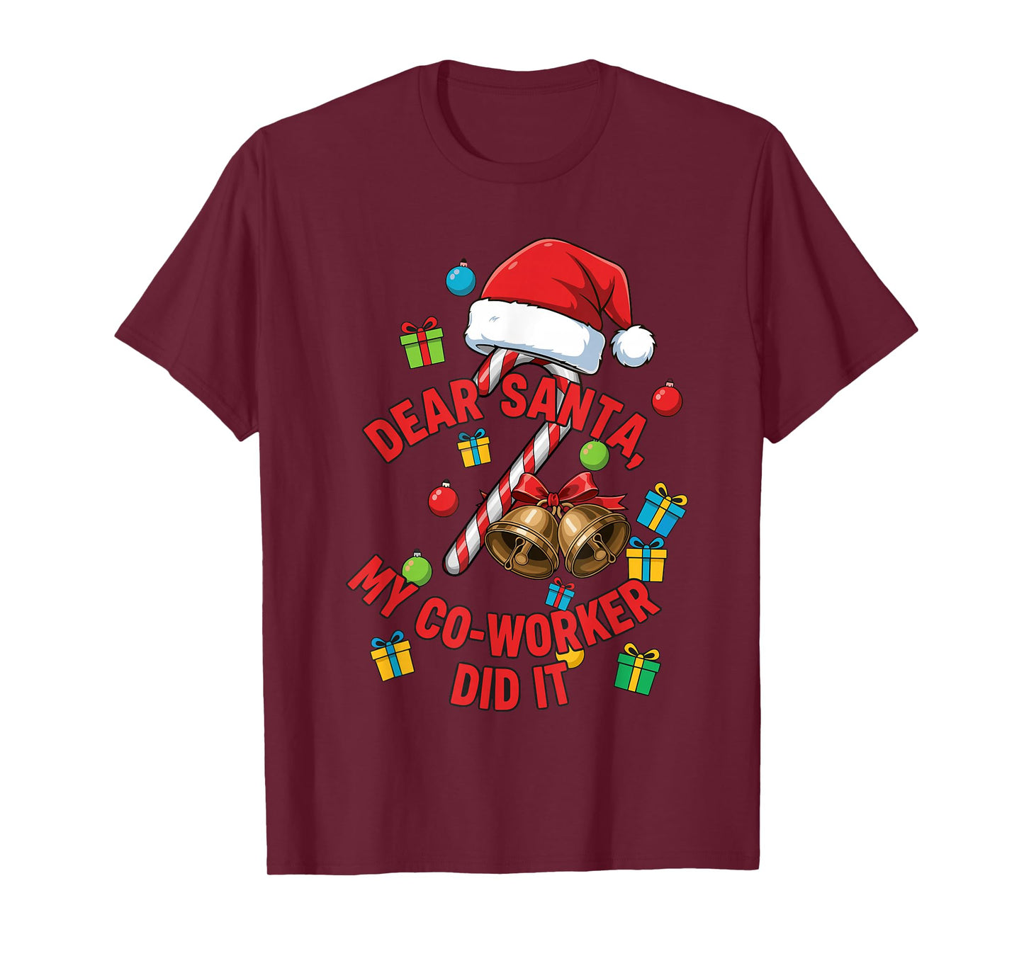 Dear Santa It’s My Co-Worker’s Fault Shirt, Office Christmas T-Shirt