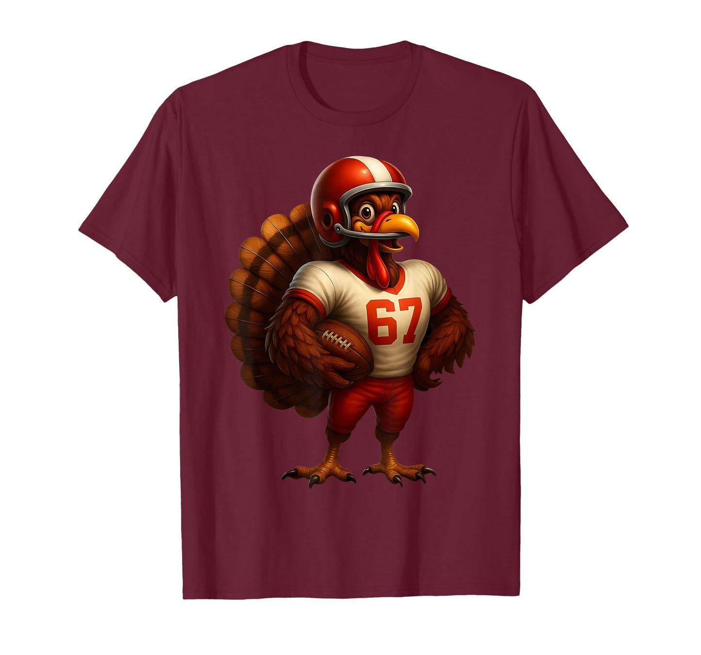 Turkey Football Player Six Seven 6 7 Meme Thanksgiving T-Shirt