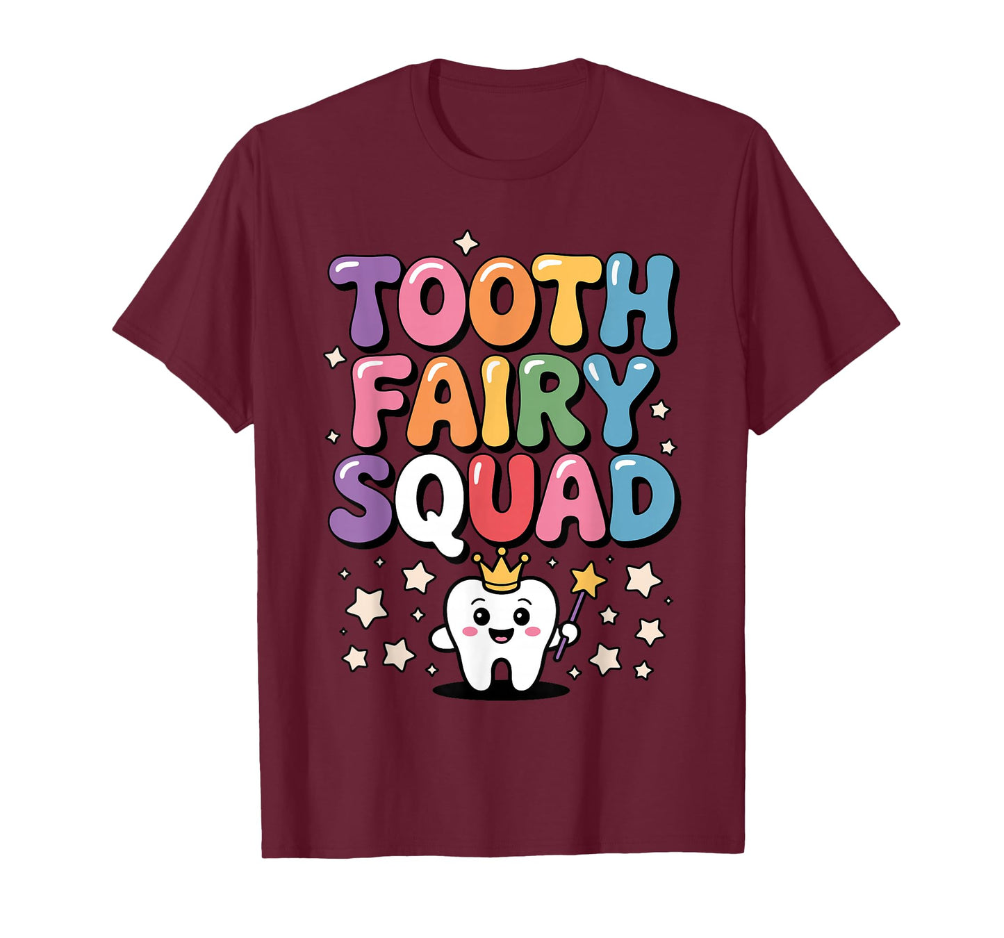 Cute Tooth Fairy Costume for Men Women Kids Teeth Toothfairy T-Shirt