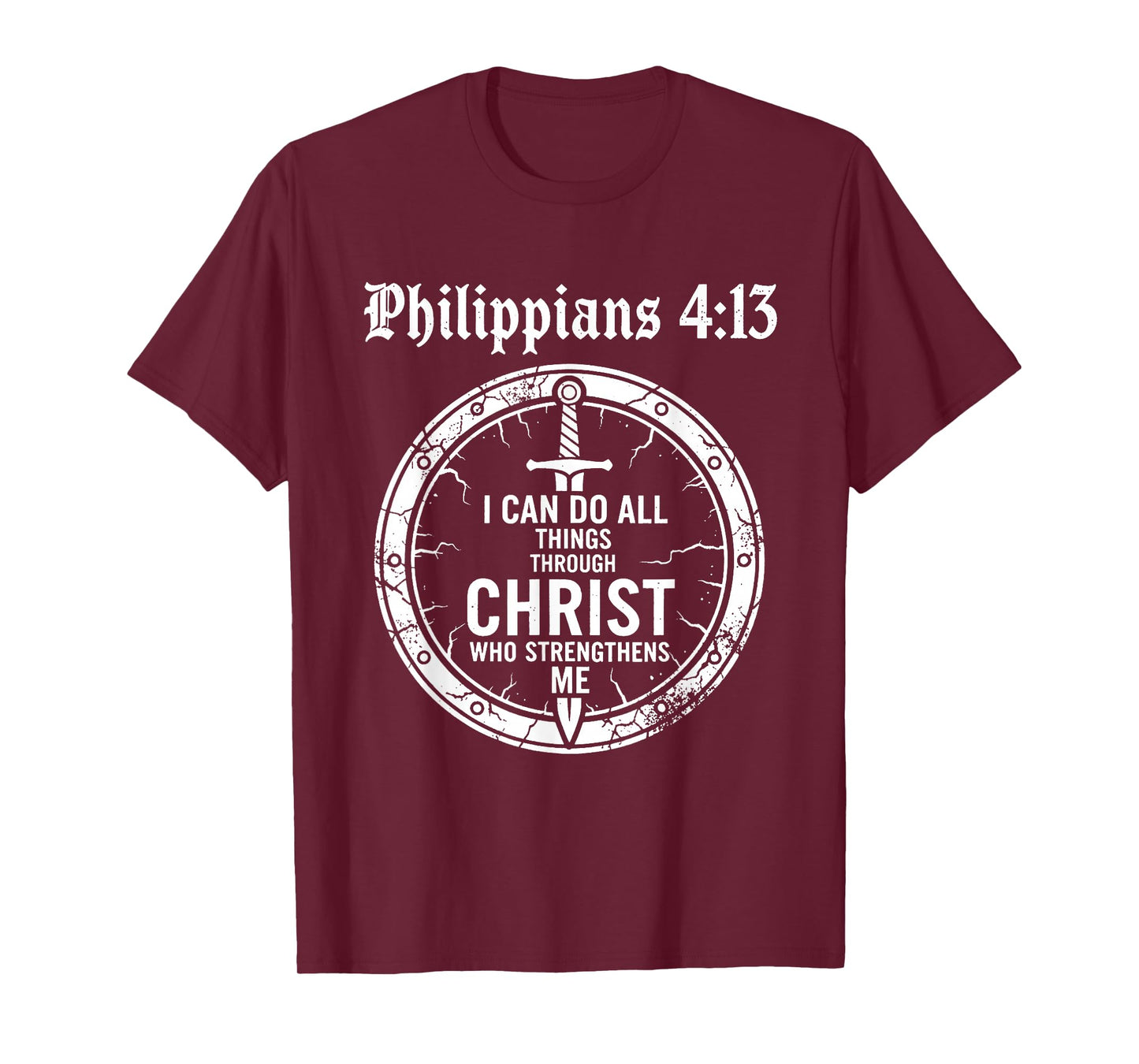 Philippians 4:13 Christian Bible Verse Faith Scripture T-Shirt