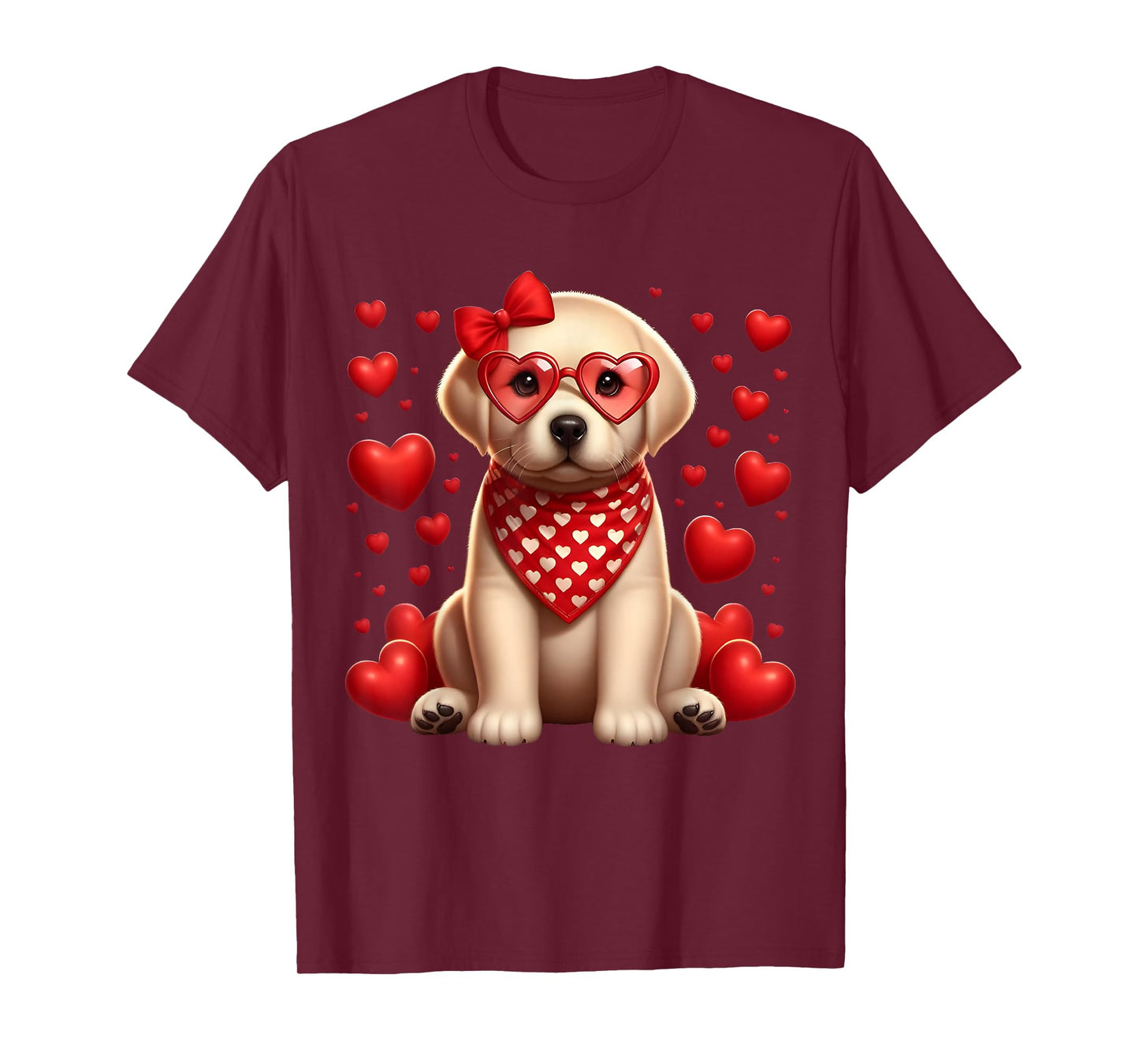 Cute Labrador Retriever Owner Valentines Day Heart Dog Lover T-Shirt