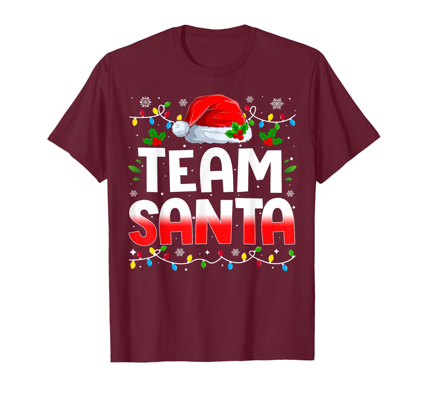 Team Santa Claus Christmas Family Matching Pajama Funny Xmas T-Shirt