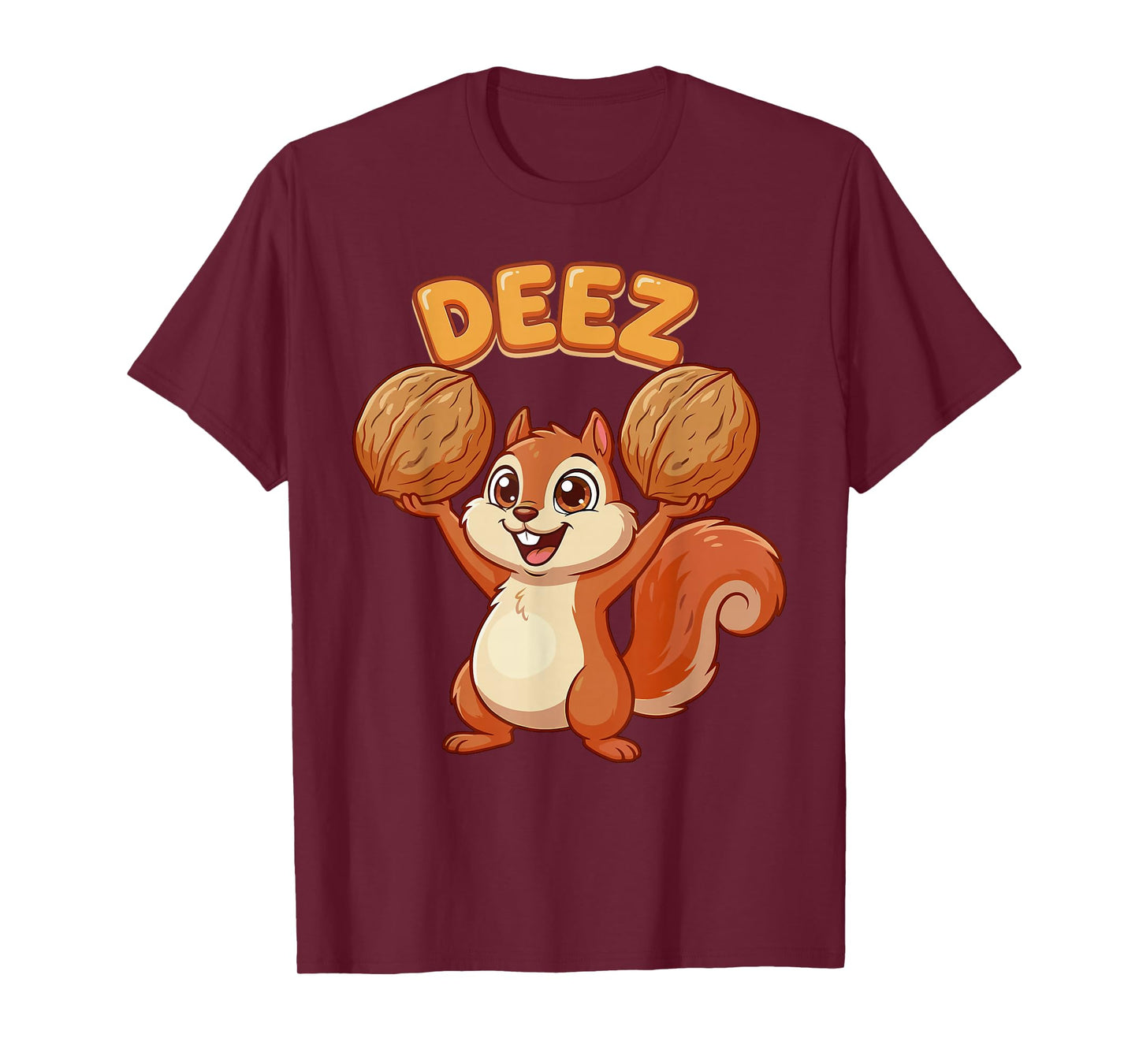 Deez Funny Squirrel Holding Walnuts Meme Joke T-Shirt