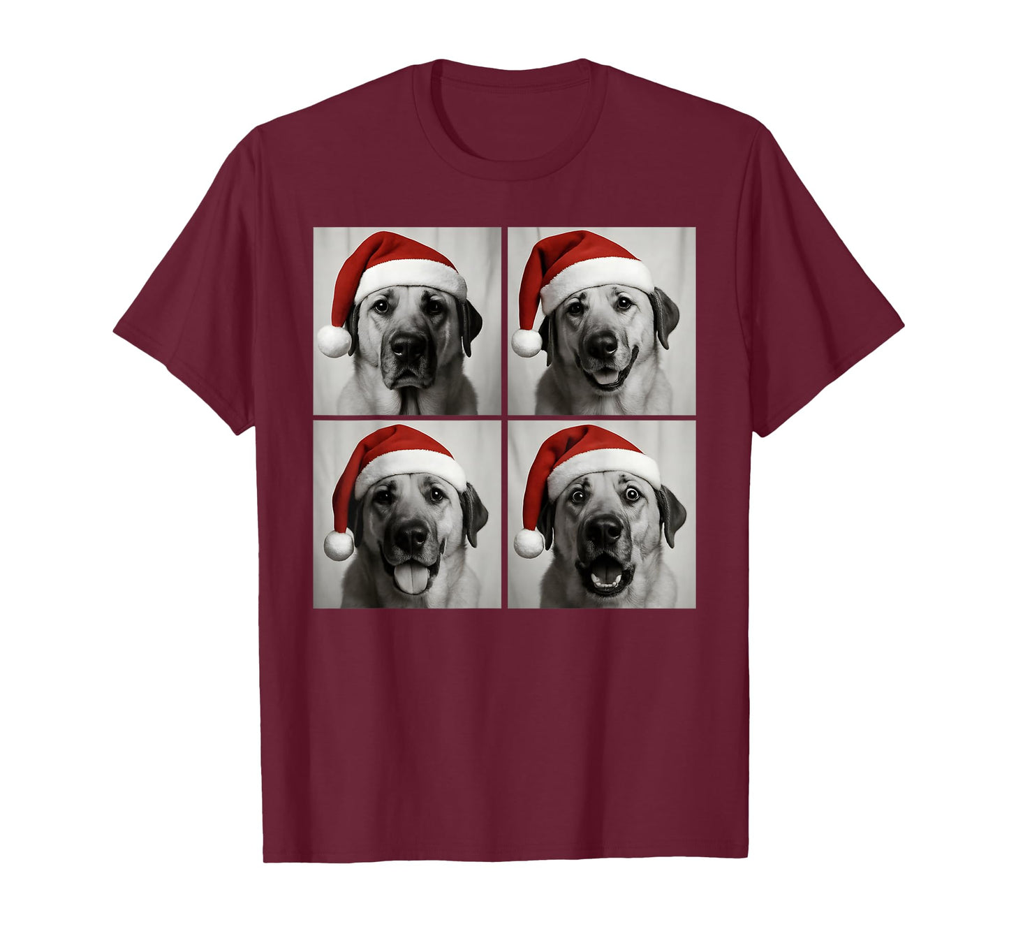 Funny Christmas Anatolian Shepherd Santa Dog Photo Booth T-Shirt